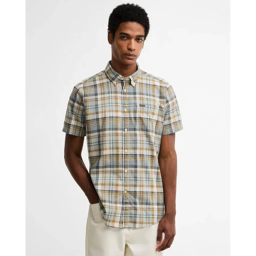 Barbour Baycliff Checked Tailored Short-Sleeved Shirt